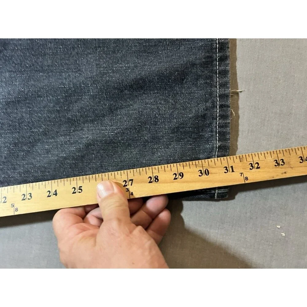 Vintage ENYCE Jeans Mens 42x30 Black Denim Relaxed Straight‎ Hip Hop Culture Y2K